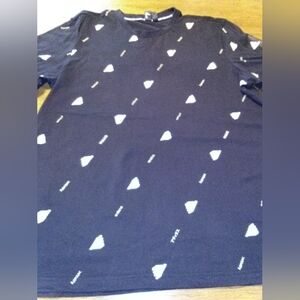 Adidas MHE GFX Trefoil Black XL All Over Diagonal Pattern Graphic T-Shirt